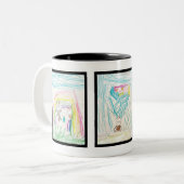 Tasse des Kaffees mit Kinderbildern Art 3 (Vorderseite Links)