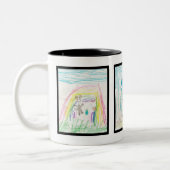 Tasse des Kaffees mit Kinderbildern Art 3 (Links)