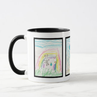 Tasse des Kaffees mit Kinderbildern Art 3