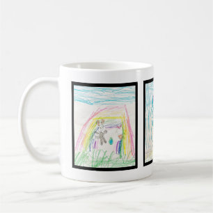 Tasse des Kaffees mit Kinderbildern Art 3
