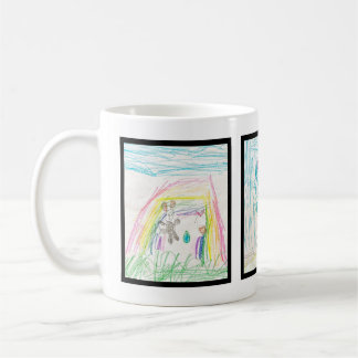 Tasse des Kaffees mit Kinderbildern Art 3