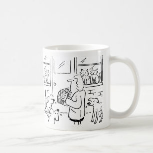 Tasse des Kaffees mit Tierärztliche Illustration