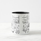 Tasse des Kaffees mit Tierärztliche Illustration (Zentrum)