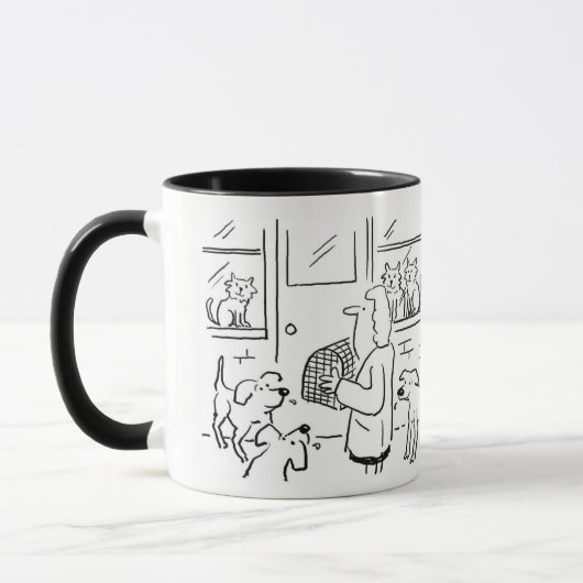 Tasse des Kaffees mit Tierärztliche Illustration (Links)