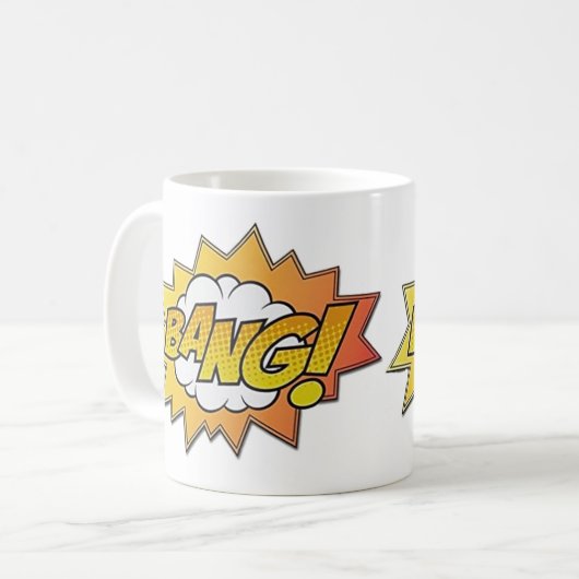 Tasse des Kaffees - Pop Art Bang (Vorderseite Links)