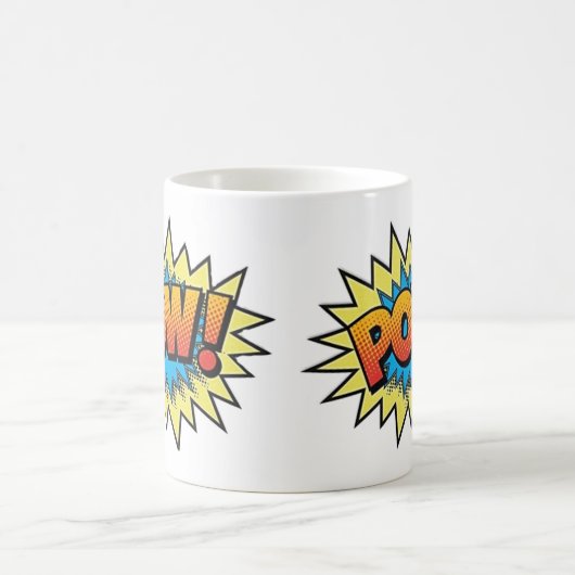 Tasse des Kaffees - Pop Art Pow (Mittel)