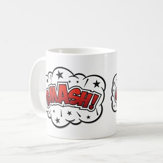 Tasse des Kaffees - Pop Art Smash (Vorderseite Links)
