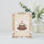 Tasse des Kaffees Postkarte (Stehend Vorderseite)