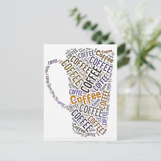 Tasse des Kaffees Postkarte (Stehend Vorderseite)