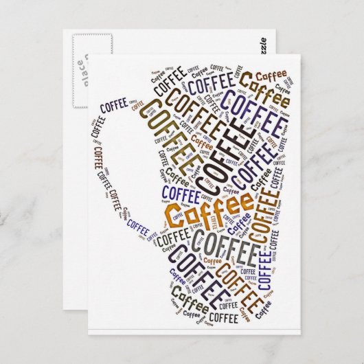 Tasse des Kaffees Postkarte (Vorne/Hinten)