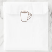 Tasse des Kaffees Quadratischer Aufkleber (Tasche)