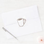 Tasse des Kaffees Quadratischer Aufkleber (Umschlag)