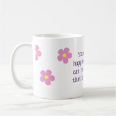 Tasse des Kaffees, rosa, blumenreich (Links)