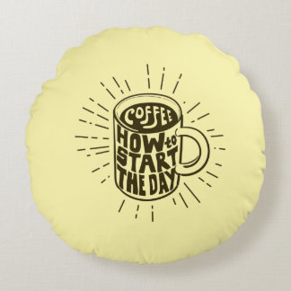 Tasse des Kaffees Rundes Kissen