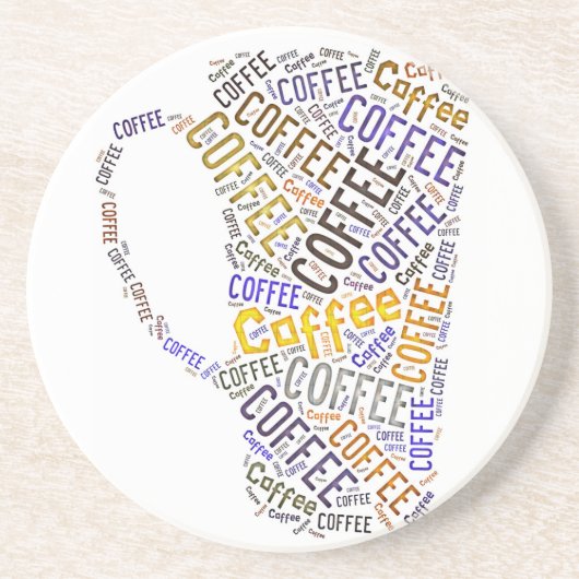 Tasse des Kaffees Sandstein Untersetzer (Vorne)