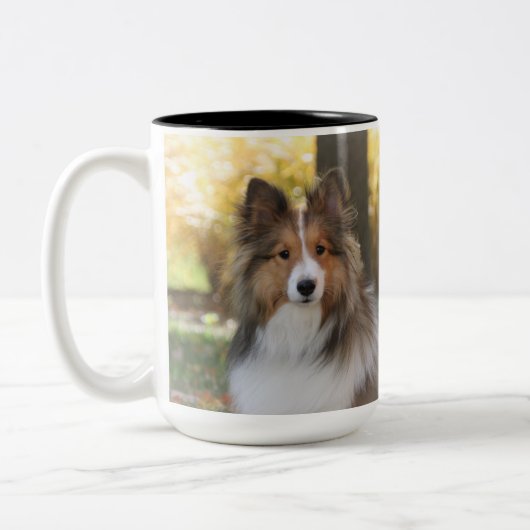 Tasse des Kaffees - Sheltie (Links)