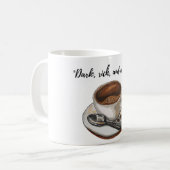 "Tasse des Kaffees: Wärme in jedem Cup" Kaffeetasse (Vorderseite Links)