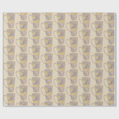 Tasse des Kaffees Word Art II Geschenkpapier (Flach)