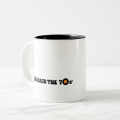 Tasse des Kaffees zurück in die 70er Jahre (Vorderseite Links)