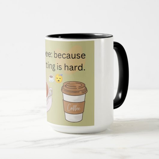 Tasse des Kaffeeüberlebens 😂 | Geschenk für das E (VorderseiteRechts)