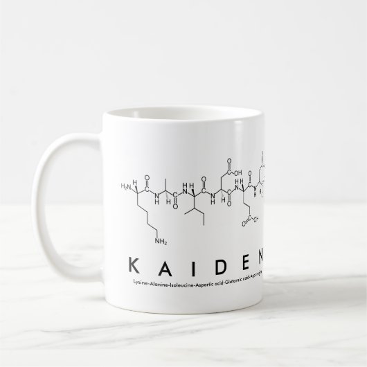 Tasse des Kaiden Peptids (Links)