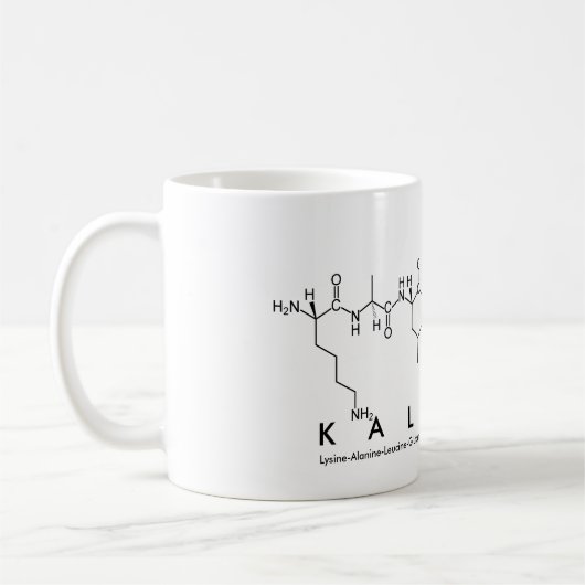 Tasse des Kaleena-Peptids (Links)