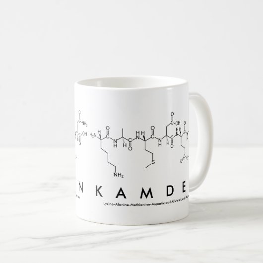 Tasse des Kamden-Peptids (VorderseiteRechts)