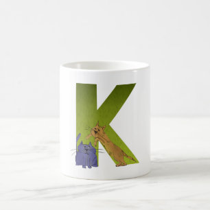Tasse des Katzen-Alphabet-K