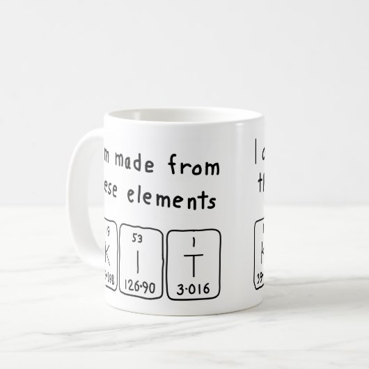 Tasse des Kit-Periodennamens (Vorderseite Links)