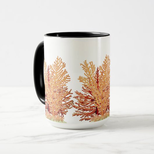 Tasse des Korallenriffs im tropischen Meer (Vorderseite Links)