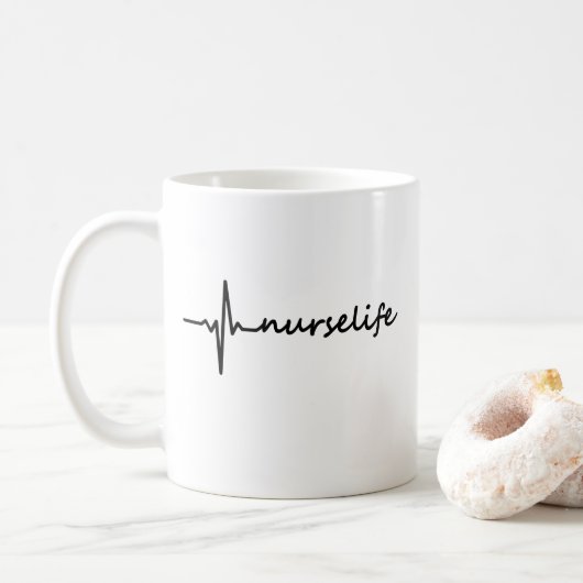 Tasse des Krankenschwester-Leben-EKG (Mit Donut)