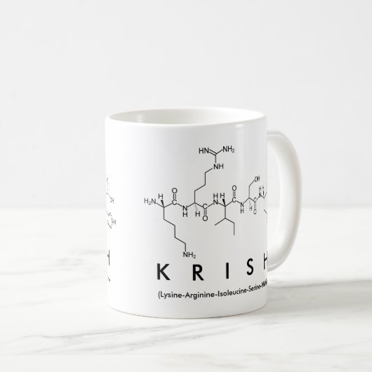 Tasse des Krish-Peptids (VorderseiteRechts)