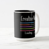 Tasse des künstlerischen Kaffees im Kreativmodus (VorderseiteRechts)