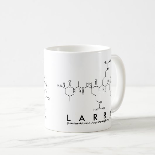 Tasse des Larry Peptids (VorderseiteRechts)