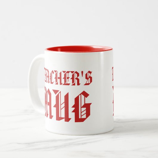 Tasse des Lehrers | Niedlich Bright Fun Spaß Sloga (Vorderseite Links)