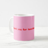 Tasse des Lehrers rosa (Vorderseite Links)