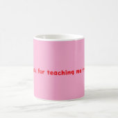 Tasse des Lehrers rosa (Mittel)