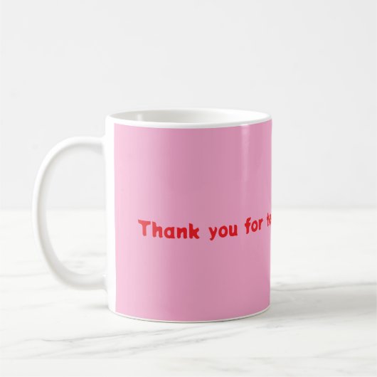 Tasse des Lehrers rosa (Links)