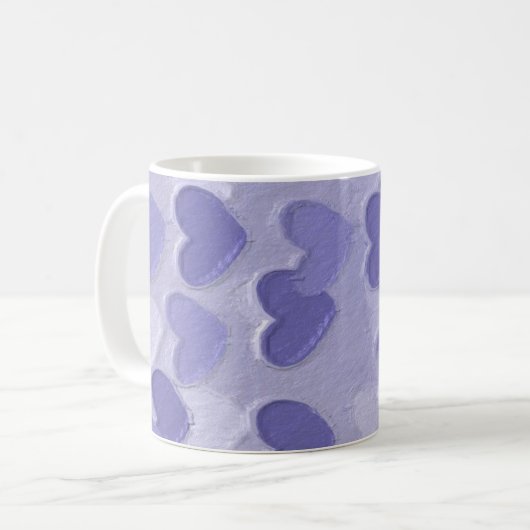 Tasse des lila Herzens (Vorderseite Links)