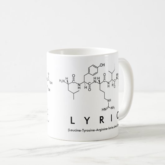 Tasse des Lyric Peptids (VorderseiteRechts)