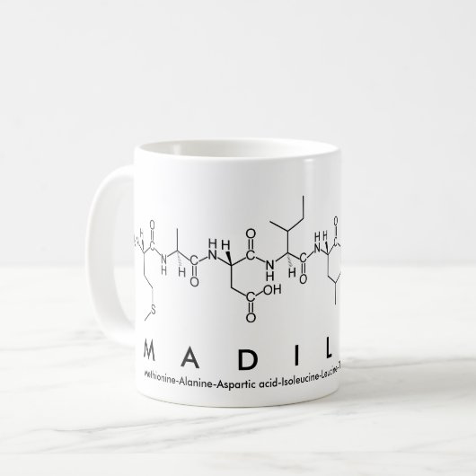 Tasse des Madilynn-Peptids (Vorderseite Links)