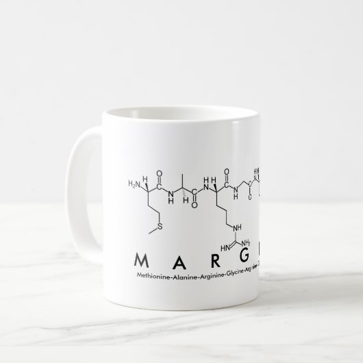 Tasse des Margret-Peptids (Vorderseite Links)