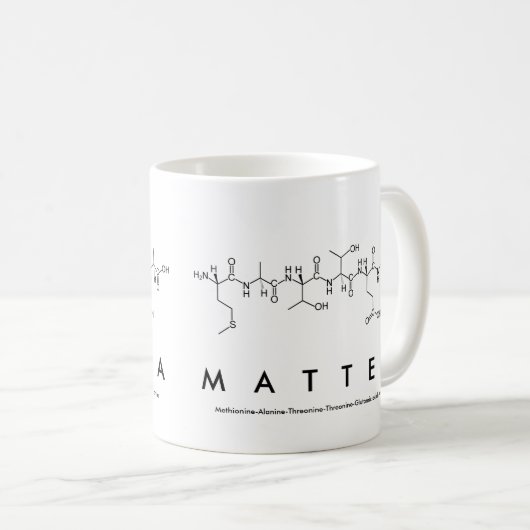 Tasse des Mattea Peptids (VorderseiteRechts)