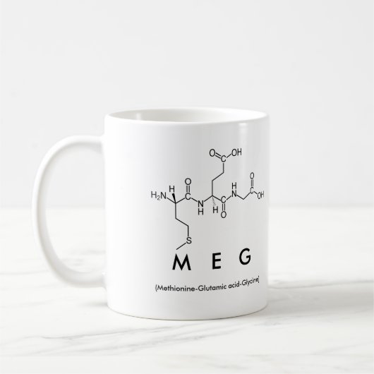 Tasse des Meg-Peptids (Links)