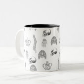 Tasse des menschlichen Skelettmusters (Vorderseite Links)