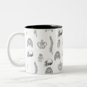 Tasse des menschlichen Skelettmusters (Links)