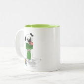 Tasse des Mops: Pugging Fabelhafte Zwei-Tone-Kaffe (Vorderseite Links)