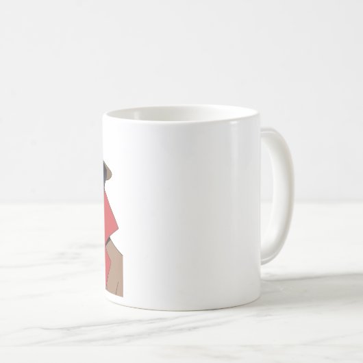 Tasse des Mops rauchen (VorderseiteRechts)