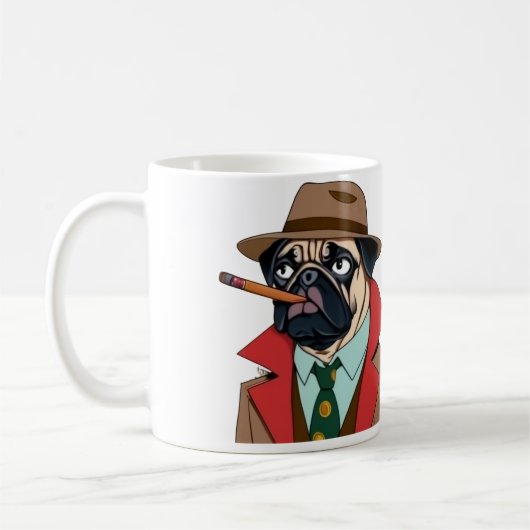Tasse des Mops rauchen (Links)