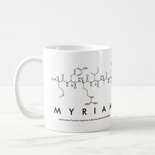 Tasse des Myriam-Peptids (Links)